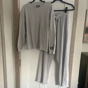 Daily Drills Heather Gray Thermal Lounge Set